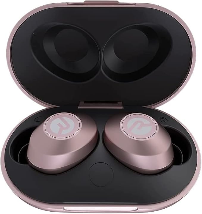 Raycon Everyday Classic Bluetooth Wireless Earbuds + Microphone with Active Noise Canceling, Sweat & Water-Resistant Earphones, Ear Buds Wireless Bluetooth Up to 32 Hours Playtime (Rose Gold)