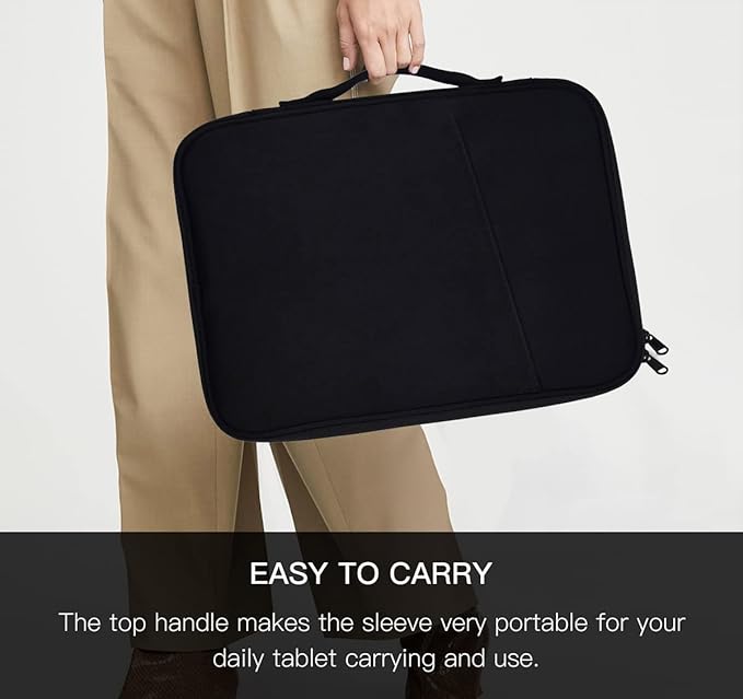 13 inch Surface Laptop Sleeve Case for Surface Laptop 7 13.8" & 13.5" Surface Laptop 6/5/4, Shockproof Protective Padded Carrying Travel Bag, Black