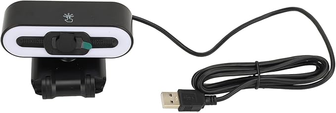 GOWENIC 4K Webcam 3840x2160p USB Camera with Built in Microphone, Super Bright Fill Light, Auto Beauty Feature, USB 2.0 Webcam for Laptop, PC, Monitor