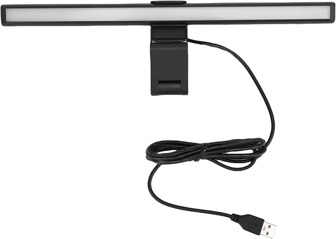PUSOKEI Monitor Light Bar with 3 Color Temperatures Eye Care Screen Lamp with Memory Dimming, Asymmetric Lighting Design USB Powered Desk Lamp for Computer Monitor Home Office