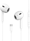 USB C Headphones for iPhone 16 15 Earbuds USB C Wired Earphones with Mic & Remote Control Noise Cancelling for iPhone 16 pro, iPad Pro, Galaxy S23/S22/S21/S20/Ultra Note 10/20, Pixel 7/6/6a/5/4