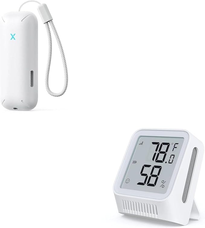 X-Sense 2.0 Indoor WiFi Hygrometer Thermometer Bundle with White Digital Temperature Sensor with App Control
