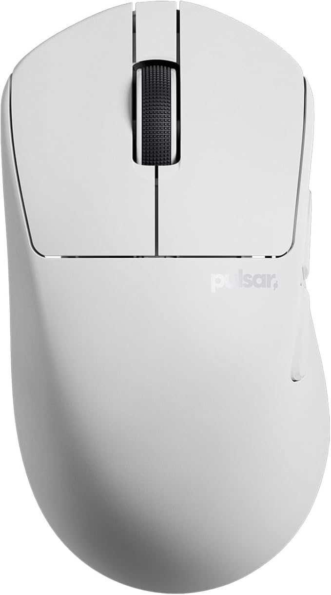 Pulsar Gaming Gears X3 LHD Crazylight Wireless Gaming Mouse, Ultra Lightweight 1.51 oz (43g), Hybrid Ergonomic, Optical Switch, 32000 DPI, 750 IPS, XS-1 Sensor, 8k Compatible (Left-Handed Uyuni White)