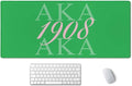 SSOIU Extended Gaming Mouse Pad (35.5x15.7 in), Large Stable Rubber Base Mousepad with Stitched Edges, Keyboard Mouse Mat Desk Pad for Work, Game, Office, Home - AkA 1908 Cool Design Green Color