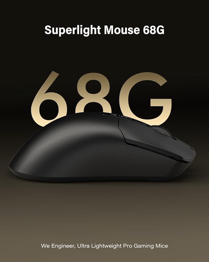 G59 Wireless Gaming Mouse, PAW3950 Sensor, 30,000 DPI, 8000Hz Polling Rate, Programmable Buttons, RGB 68g Tri-Mode Lightweight Esports Mouse for PC/Laptop/Mac