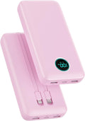 Portable Charger PowerBank 40,800mAh with Built-in Cables,25W PD Fast Charging +QC 4.0 Quick Phone Charging Power Bank, Travel Essential Charger Battery Pack for iPhone 17/16/15 Android Galaxy etc