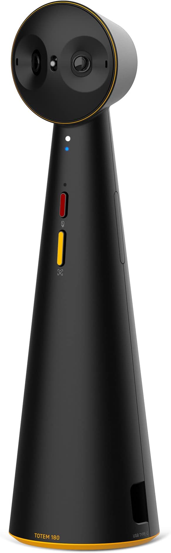 IPEVO Totem 180 4K Panoramic Video Conference Camera w/ 180° & 120° View, Premium Webcam, Full Room Coverage, AI Auto Framing, Noise Reduction Mics, Plug-and-Play USB-C, Remote Hybrid Learning