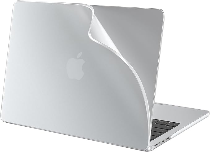 BlueSwan for MacBook Air 13 inch Case, 2026-2022 M5 M4 M3 M2, Anti-Scratch Flexible Protective Laptop Cover with Grippy Matte Texture, Slim and Easy Installation, Frosted White