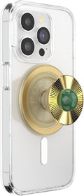 PopSockets Phone Grip for MagSafe, Magnetic Holder, Phone Stand, Enamel - Gem Brooch Jade