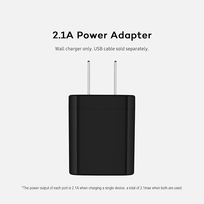 USB Wall Charger, AILKIN 2.1A Dual Port Portable Universal USB Wall Charger Adapter Box for iPhone 17 16 15 14 13 12 Mini Pro Max SE 11 XS Plus, Samsung Galaxy A04S A14 S22 S21, Google Pixel 7 7a 6 6a