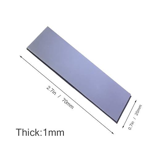 SGTKJSJS M.2 Thermal Pad, 70x20x1mm for M.2 2280 SSD NVMe Heatsinks (4PCS Pack)