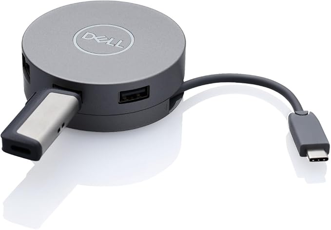 Dell 7-in-1 USB-C Multiport Adapter - DA310-2. USB-A Ports, 1 USB-C, 1 HDMI, 1 DisplayPort, 1 VGA and 1 RJ-45 Port, Crisp 4K Resolution at 60Hz, SuperSpeed Data Transfers, Lightweight and Portable.