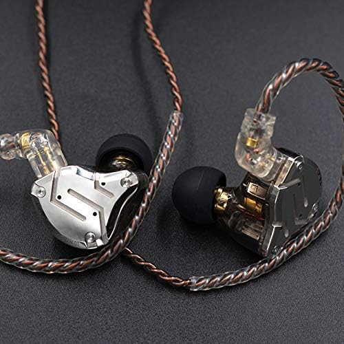 KZ ZS10 Pro in Ear Monitor, 4BA+1DD Hybrid Driver IEM Earphones, HiFi Gaming Earbuds with Stainless Steel Faceplate, in Ear Headphone for Musician Audiophile (with Mic, Black)