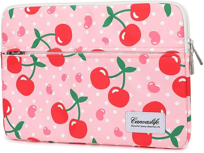 Canvaslife Patten Laptop Sleeve 14 inch 14.0 inch Laptop case Bag (Cherry)