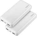 Miady 2-Pack 20000mAh Portable Charger, 22.5W USB C Fast Charging Power Bank 3 Outputs 2 Inputs Travel Essential Battery Pack Compatible with iPhone 17/16 Galaxy S24/22, iPad, Android (2 White)