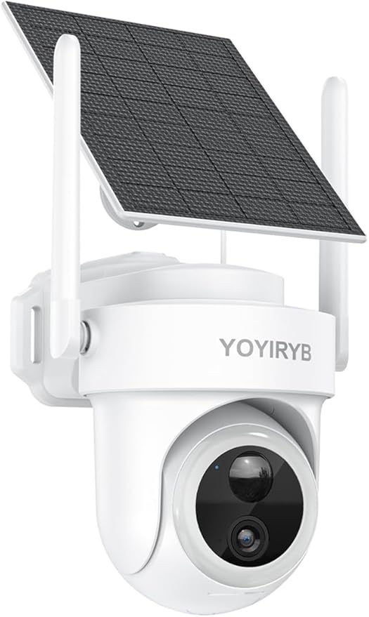 4K Wireless Outdoor Security Camera with Solar Panel – Single Add-on Unit, Requires Base Station, Not for Standalone Use, No WiFi Direct Connection, Supports Up to 8-Camera per Base Station