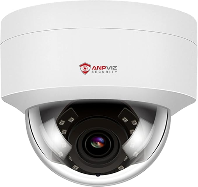 Anpviz 4MP PoE IP Dome Camera with Microphone/Audio, IP Security Camera Outdoor Indoor, 98ft Night Vision, IP66 Waterproof, 2.8mm Wide Angle Lens, 24/7 Recording, Not PTZ, NDAA,IPC-D240W-S (U Series)