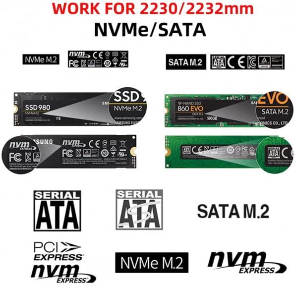xiwai Type-C USB3.0 to Combo NVME M-Key M.2 NGFF SATA SSD PCBA Case 2230/2242mm Adapter RTL9210B Chipset