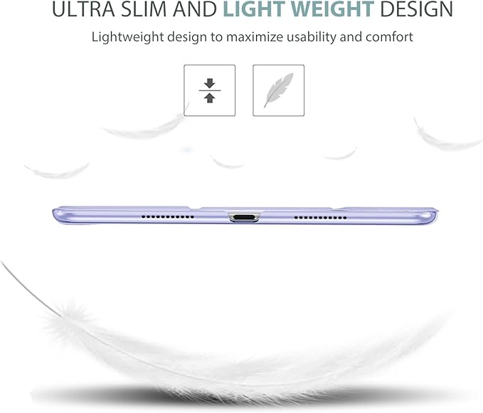 ProCase Smart Case for 10.5” iPad Air 3rd Generation 2019 / iPad Pro 2017, Slim Stand Cover with Translucent Frosted Back for iPad Air 3 -Lightpurple