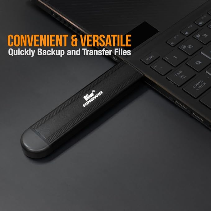 Kingwin M.2 NVMe SSD Enclosure USB 3.2 Gen 2 (10Gbps), Tool-Free, Dual USB-C & USB-A, Aluminum Case for M-Key/B+M Key 2230/2242/2260/2280, External NVMe SSD Adapter for Windows/Mac/Linux