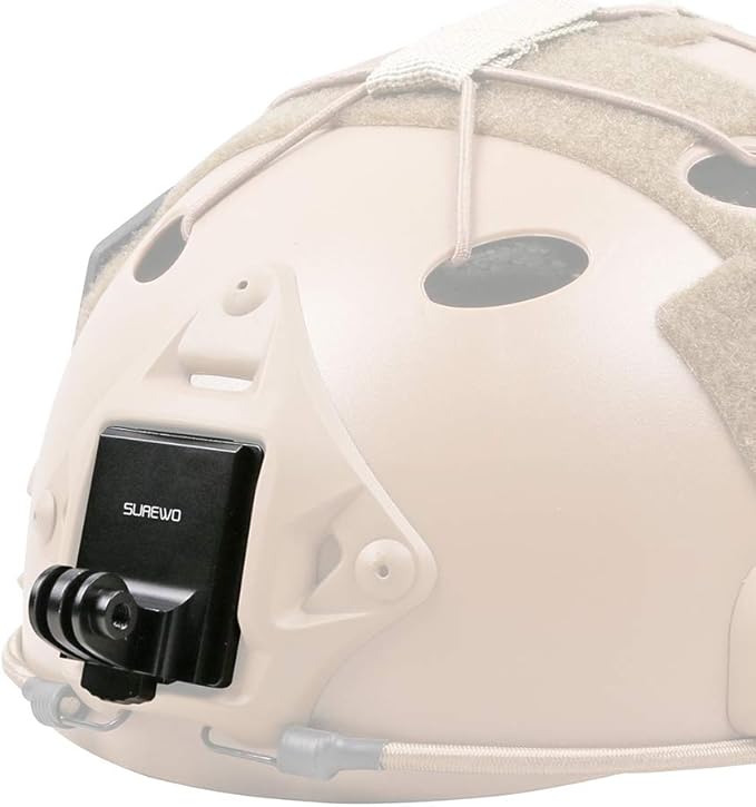 Aluminum NVG Helmet Mount, Tactical Helmet NVG Mount Compatible with GoPro Hero 13/12/11/10/9/8, DJI Osmo Action 6/5 Pro/4/3, Nano, Insta360, AKASO and Most Action Cameras