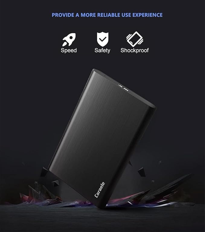 640GB Ultra Slim Portable External Hard Drive USB3.0 HDD Storage Compatible for PC, Desktop, Laptop, MacBook, Chromebook, Xbox One, Xbox 360, PS4 (Black)