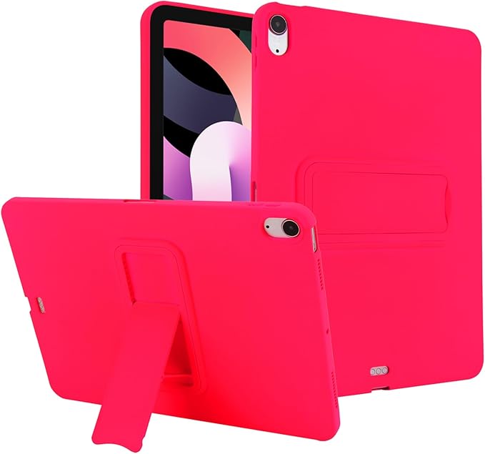 for iPad Air 11-inch M4/M3/M2 (2026/2025/2024) Case, Shockproof Protective Back Cover with Kickstand Slim Shell for Women Men, Rose