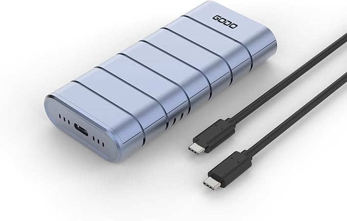 GODO 40Gbps M.2 NVMe SSD Enclosure ,Aluminum Type C USB4.0 Hard Drive Enclosure, Tool Free Installation, Support SSD Size 2230/2280 B+M /M-Key Compatible with Thunderbolt 4/3/USB4/3.2/3.1/3.0/2.0