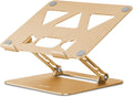 Aoviho Adjustable Laptop Stand for Desk,Portable Laptop Stand Holder and Riser,Foldable Aluminum Notebook Computer Stands for MacBook Air Pro HP Lenovo Dell Samsung Chromebook, 10-15.6 inch, Gold