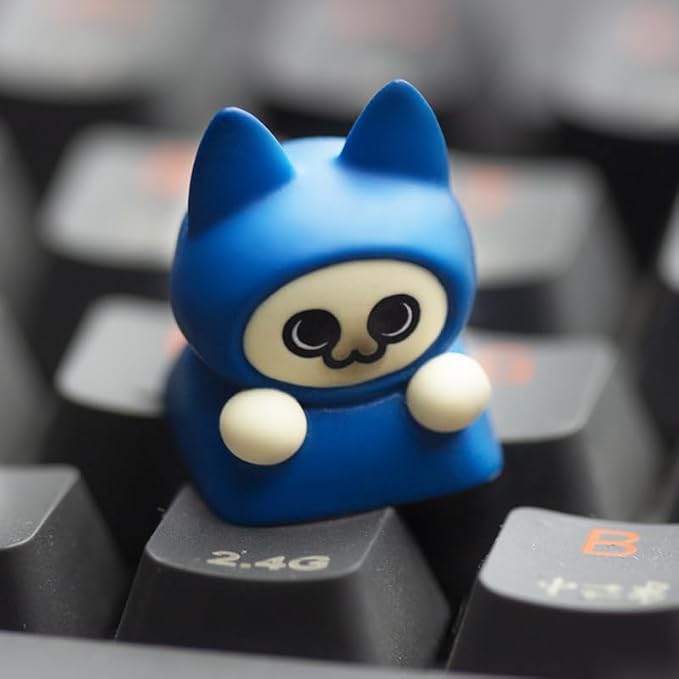Cat Keycap, Handmade Artisan Resin Replacement ESC Key for Custom Cherry MX Gaming Mechanical Keyboard