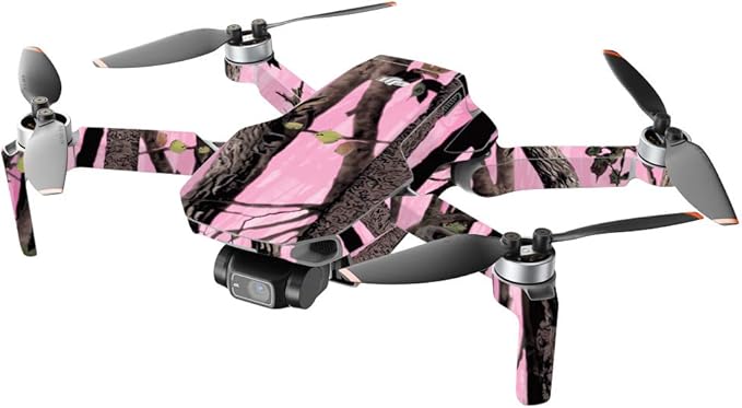 MightySkins Compatible with DJI Mini 2 Portable Drone - Pink Tree Camo | Protective, Durable, and Unique Vinyl Decal wrap Cover | Easy to Apply, Remove, and Change Styles | Made in The USA