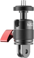 HSU Vertical Mount for GoPro, Aluminum 90 Degree Direction Adapter, 1/4"-20 Screw Tripod Mount for GoPro Hero 13/12/11/10/9/8/Insta360 X5/X4/X3, DJI Osmo Action 5/4/3 AKASO Action Camera and More