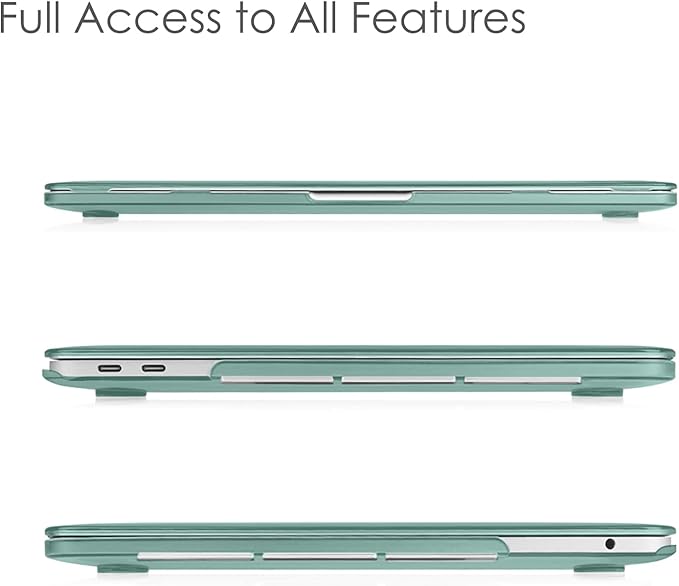 Fintie Case for MacBook Pro 13 Inch A2338(M2 M1) A2251 A2289 A2159 A1989 A1706 A1708 (2016-2021 2022 2023 Release) with/Without Touch Bar- Snap On Hard Shell Case Cover, Midnight Green