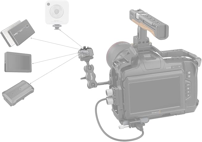 SmallRig Quick Release Plate with 1/4" Screw, HawkLock Quick Release Top Plate for Stabilizer, Action Camera, Monitor, LED Light, QR Top Plate for SmallRig HawkLock Quick Release System - 3730C