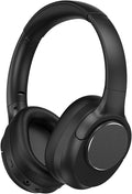 ZXQ Over Ear Hybrid Active Noise Cancelling Bluetooth Wireless Headphones,Deep Bass Hi-Fi Sound,45 Hours Long Playtime ANC Cancellation Headset with Microphone for Travel Workout,Black (Black)