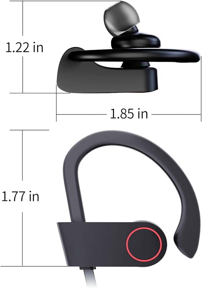JOYWISE Bluetooth Wireless Headphones 16H Playtime Earbuds with Mic Stereo in-Ear Earphones, IPX7 Waterproof Sports Sound Isolation AI Music Creation Headsets for Running, Gym, Workout