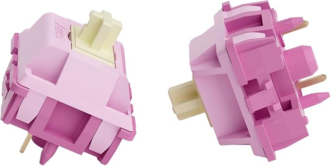 Akko V3 Creamy Purple Pro Keyboard Switch for Mechanical Gaming Keyboard, 5-Pin 30gf Tactile Switches Pre-Lubed Key switches(45pcs)