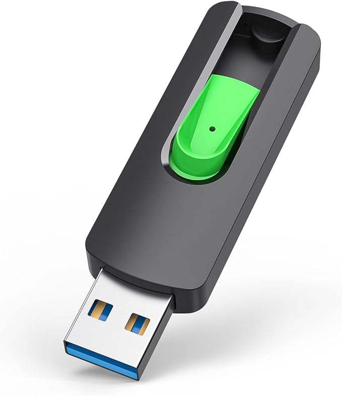 Aiibe 512GB USB 3.0 Flash Drive Thumb Drive USB Drive 512 GB Flash Drive Retractable Jump Drive 512GB for PC Laptop (Green)