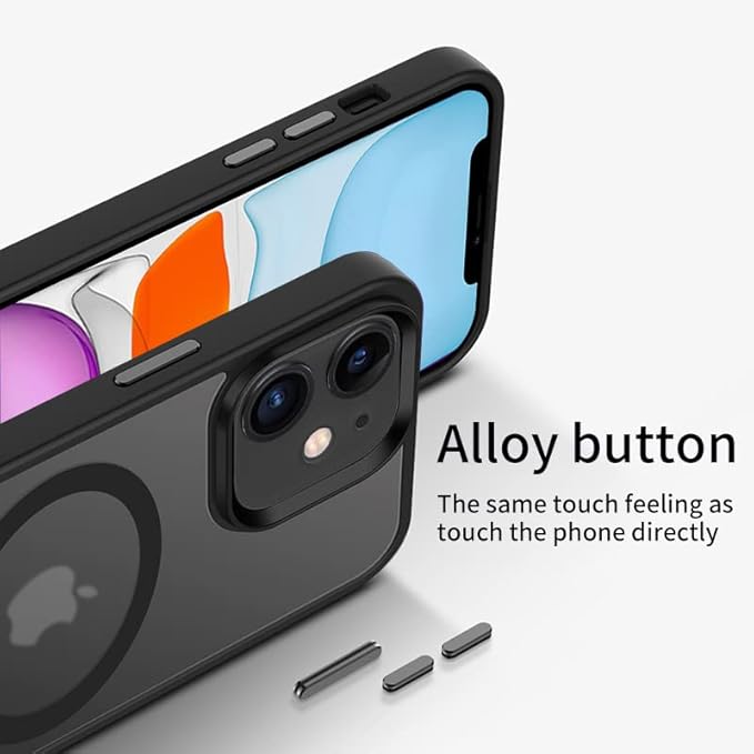 Magnetic Designed for iPhone 11 Case, [Military Grade Drop Tested] [Compatible with MagSafe] Slim Protective Translucent Matte Case for iPhone 11 Phone Case(6.1"), Frosted Black