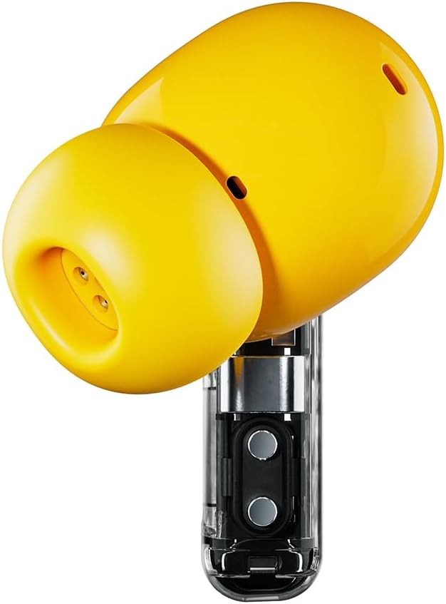 Nothing Ear (a) Wireless Earbuds, 45dB Hybrid Noise Cancelling Earbuds, Hi-Res Audio, Advanced Equaliser, Dual Connect, 6 Mics, 42.5H Playtime Ear Buds Wireless Bluetooth, Yellow