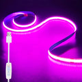 ZSLAIFU COB LED Strip Lights Pink 3.28ft, 5V Dimmable LED Light Strip, Flexible USB Light Strip for Cabinet, TV Backlighting, Bedroom, Kitchen, Home DIY Lighting