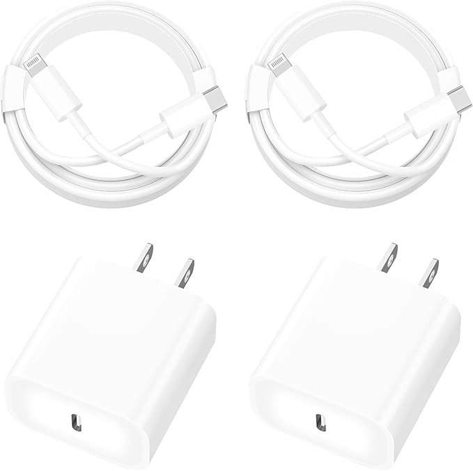 [Apple MFi Certified] iPhone 14 Charger Fast Charging, Stuffcool 4Pack PD 20W USB C Chargers Block Type C Wall Charger with 6FT Type C to Lightning Cable for iPhone 14 13 12 11 Pro Max XS XR X 8 iPad