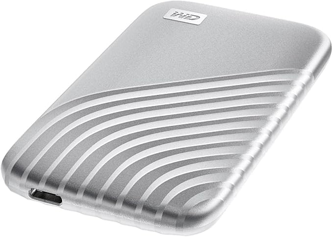 WD 1TB My Passport SSD Portable External Solid State Drive, Silver, Sturdy and Blazing Fast, Password Protection with Hardware Encryption - WDBAGF0010BSL-WESN