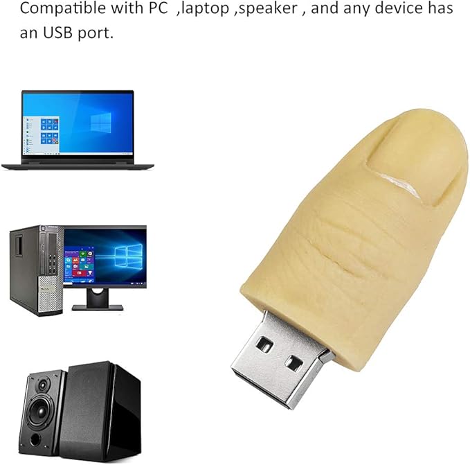 Cute USB Flash Drive Character Thumb Drive for Kids Students Gift Pendrive (16GB, Thumb Shape)