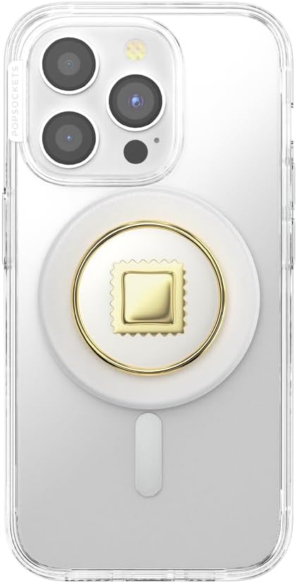 PopSockets Phone Grip for MagSafe, Magnetic Holder, Phone Stand, Gold - Raviolo