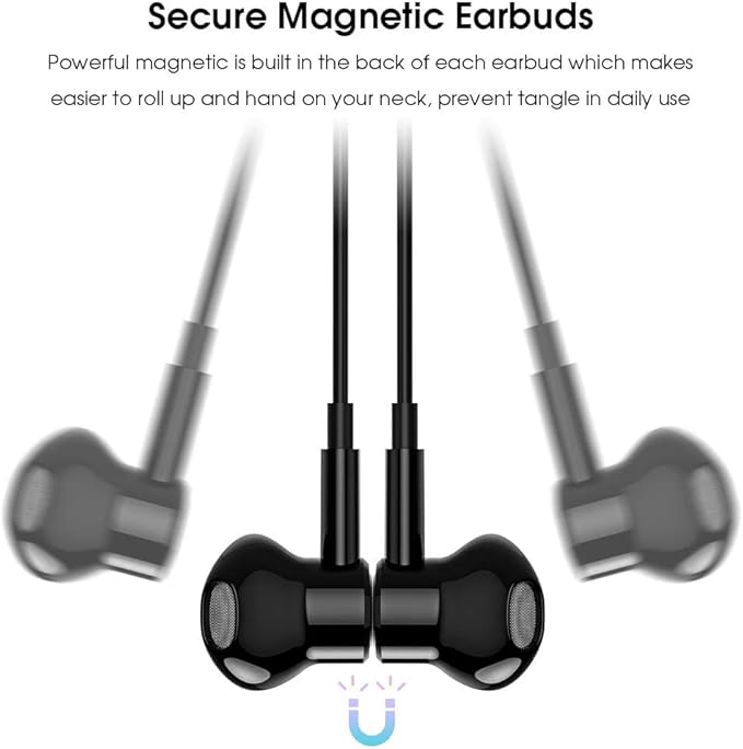 USB C Headphones Wired Type C Earphones for Samsung/Galaxy S26 S25 S24 Plus S23 S22 S21 S20 Ultra Magnetic Corded Earbuds for iPhone 15 Pro Max 16 16e 17 17e Air for Apple/Android Ear Buds Black