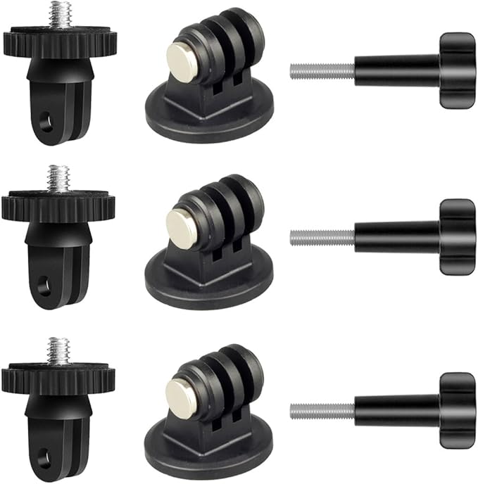 Action Camera Tripod Mount Adapter 1/4"-20 Conversion Adapter Converter Compatible with Gopro DJI Osmo Insta360 Sjcam Akaso for Tripod and Other 1/4 Accessories