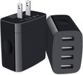 4-Port USB Charger Block, 2-Pack Charging Block Wall Charger MultiPlug Outlet Charging Cube Box USB Wall Plug for iPhone 17 16 15 14 13 12 11 Pro Max SE XR XS X 8, iPad,Samsung Galaxy S25,Google Pixel