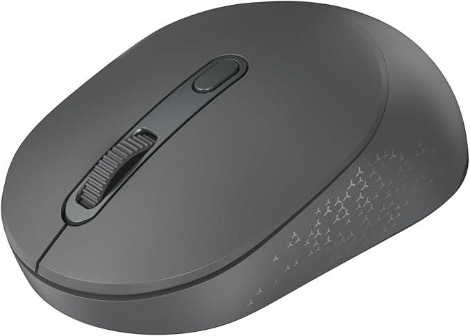 TECKNET Bluetooth Wireless Mouse, Bluetooth 5.0 & 2.4G USB Receiver, Compact & Portable, Silent Click, Ergonomic Symmetrical Design, 18-Month Battery, Adjustable DPI, Wide Compatibility - Grey