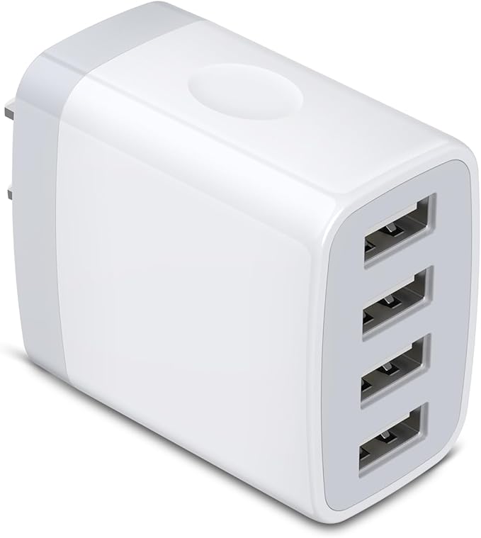 USB Charger Block for iPhone 17e 17 Pro Max Air 16 15 14 13 12 11 XR XS X 8,Samsung Galaxy A17 5G S26 Ultra,Pixel 10a,Fast Charging Station USB Wall Charger Multi USB Port Adapter Plug Cube Travel Box
